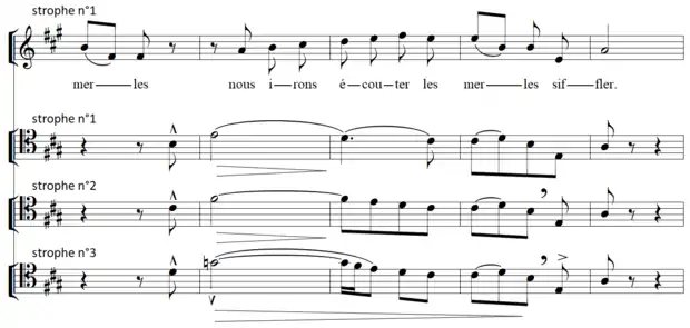 Partition pour chant et basson.