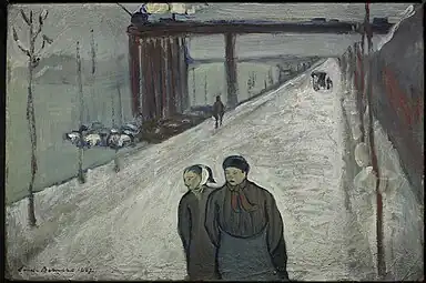 Quai de Clichy sur la Seine, Émile Bernard, 1887.