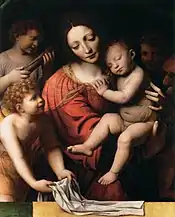 La Madone portant l’Enfant endormi avec saint Jean Baptiste, Musée du Louvre