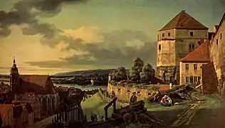 Vue de Pirna de la forteresse de Sonnenstein