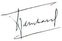 Signature de Bernhard zur Lippe-BiesterfeldBernard de Lippe-Biesterfeld