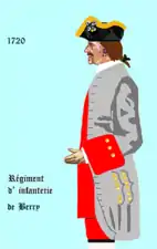 régiment de Berry de 1720 à 1734