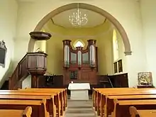Intérieur de l'église protestante de Berstett.