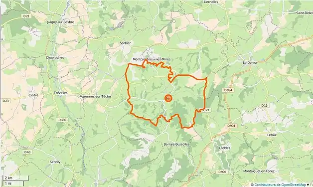 Carte OpenStreetMap de Bert et de ses environs