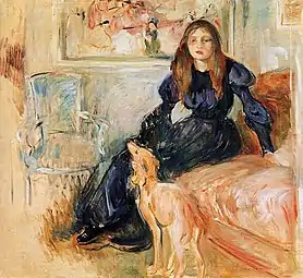 La Fille et le whippet (Berthe Morisot, 1893)