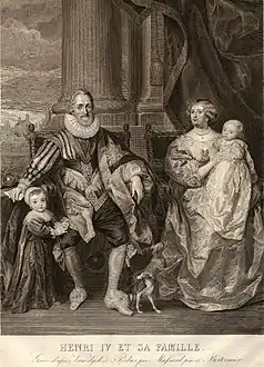 Henri IV et sa famille d'après Antoine van Dyck.