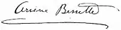 Signature de Arsène Bessette