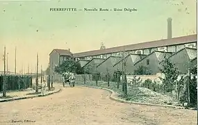 L'entreprise Delgobe à Pierrefitte-sur-Seine au début du XXe siècle, dans la zone d'activité toujours existante située entre la ligne de Grande Ceinture et la ligne Paris - Lille.