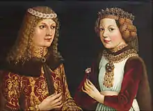 Portrait de fiançailles de Ladislas le Posthume et Madeleine de France