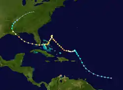 Parcours de l'ouragan Betsy