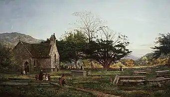 Bettws y Coed Church, 1863, Bibliothèque nationale du pays de Galles