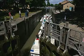 Écluse de Béziers sur le Canal du Midi