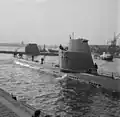 Le HMS Bävern le 25 janvier 1961