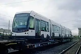 Rame à Leipzig en cours d'acheminement vers Nantes