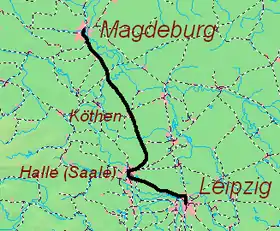 Image illustrative de l’article Ligne de Magdebourg à Leipzig