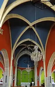 La peinture rénovée de l'église