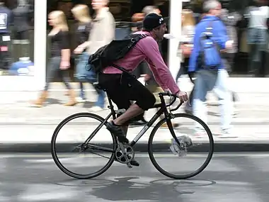 Un messager à vélo londonien