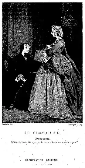 Illustration d’une des premières éditions du Le Chandelier (1888)