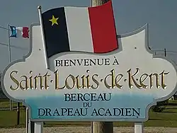 Bienvenue à Saint-Louis-de-Kent, berceau du drapeau acadien.