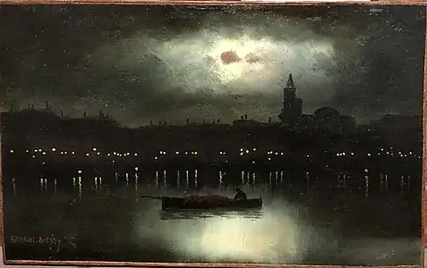 Barque de nuit sur la Seine (1900)