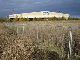 Vue de l'usine Jordans de Biggleswade