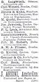 Annonce parue en 1887 à Amsterdam pour des produits fabriqués et importés d'Allemagne ; au nombre de ceux-ci, des bigotphones.