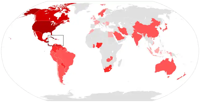 Carte mondiale colorée