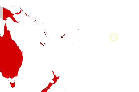 carte colorée de l'Océanie