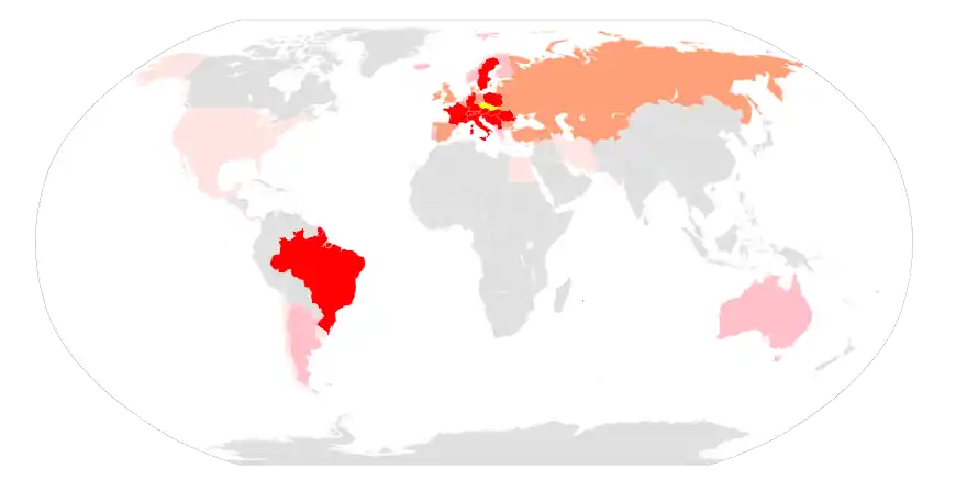 Carte mondiale colorée