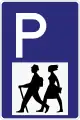 L'ancien panneau "Parking randonneurs" (1967–1971)