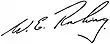 Signature de Wallace Edward Rowling