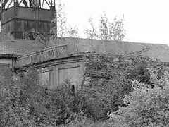 Détail de la partie en béton armé commune aux petites fosses reconstruites après-guerre par la Compagnie de Lens.