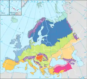 Les régions biogéographiques en Europe