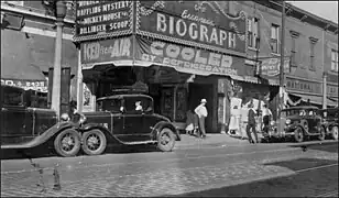 Le Biograph Theater six jours après la fusillade.