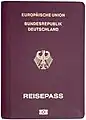 Couverture d'un passeport allemand