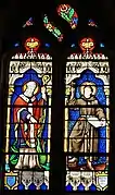Vitrail représentant saint Front (à gauche) et saint Cloud.