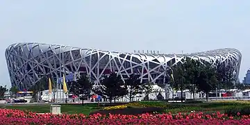 Stade National de Pékin; "le nid d'oiseau" de jour.