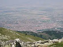 Bitola et la plaine de Monastir.