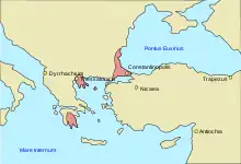 L'empire byzantin en 1400