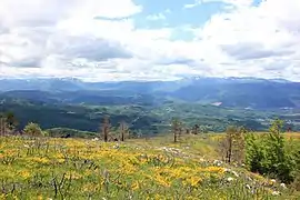 Vue sur Bjelašnica et Treskavica depuis Trebević.