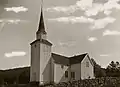 L'église de Bjelland vers 1910.