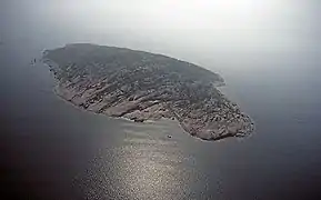 L'île vu d'avion.