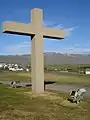 Croix de chemin à Blönduós, Islande.