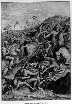 Cleitos le Noir sauve Alexandre pendant la charge au Granique.