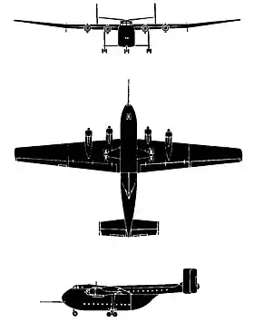 vue en plan de l’avion