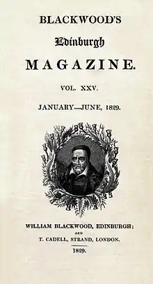 Couverture du Blackwood's Magazine de 1829.