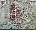 Le plan de la ville par Johannes Blaeu en 1652