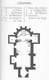 Plan de l'église au temps des capitouls.