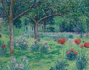Blanche Hoschedé-Monet, Le jardin de Monet à Giverny, 1928, huile sur toile, 73 × 92,1 cm, Collection privée.