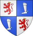 Blason de la commune de Belgique Linter contenant deux jambières.